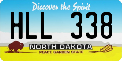 ND license plate HLL338