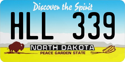 ND license plate HLL339