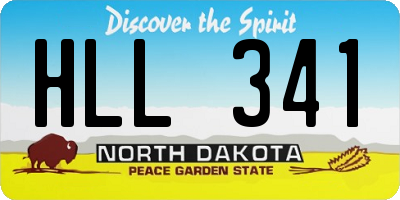 ND license plate HLL341