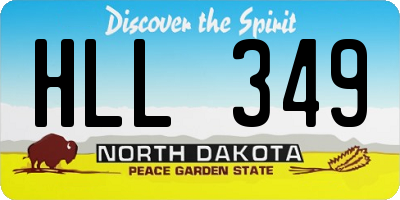 ND license plate HLL349