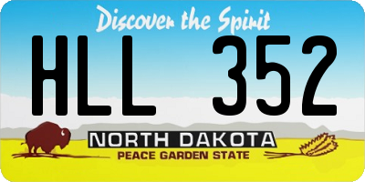 ND license plate HLL352