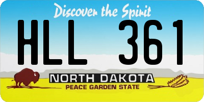 ND license plate HLL361