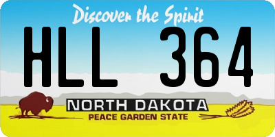 ND license plate HLL364