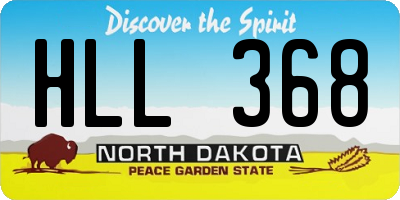 ND license plate HLL368