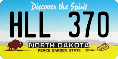 ND license plate HLL370