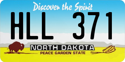 ND license plate HLL371