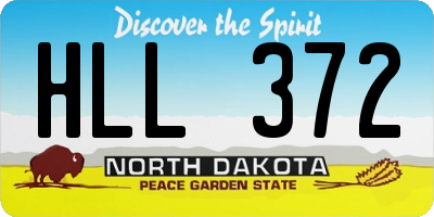 ND license plate HLL372