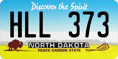 ND license plate HLL373