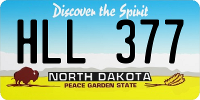 ND license plate HLL377