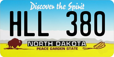 ND license plate HLL380