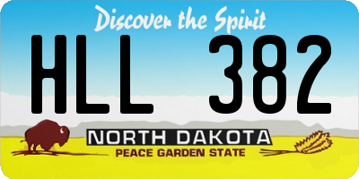 ND license plate HLL382