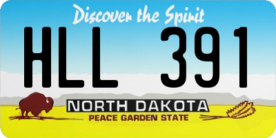 ND license plate HLL391