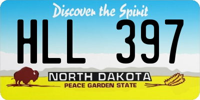 ND license plate HLL397