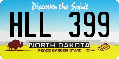 ND license plate HLL399