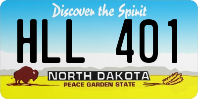 ND license plate HLL401