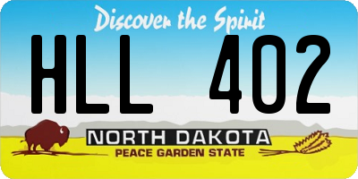 ND license plate HLL402