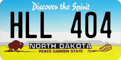 ND license plate HLL404