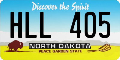 ND license plate HLL405