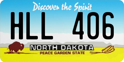 ND license plate HLL406