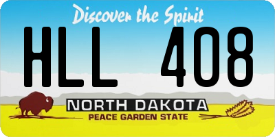 ND license plate HLL408