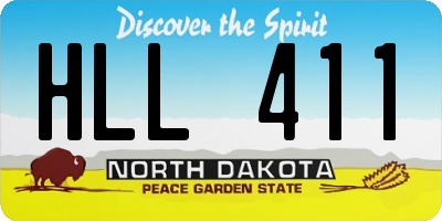 ND license plate HLL411