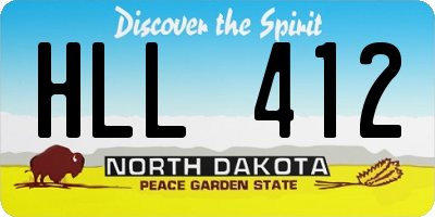 ND license plate HLL412