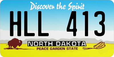 ND license plate HLL413