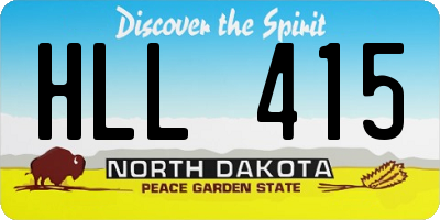 ND license plate HLL415