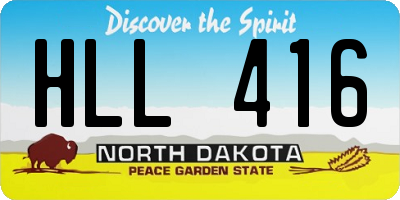 ND license plate HLL416