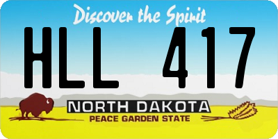 ND license plate HLL417