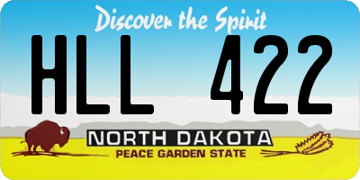 ND license plate HLL422