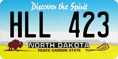 ND license plate HLL423