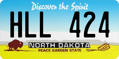 ND license plate HLL424