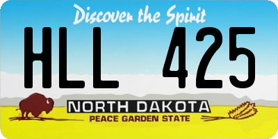 ND license plate HLL425