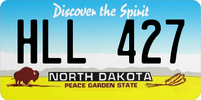 ND license plate HLL427