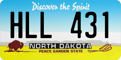 ND license plate HLL431