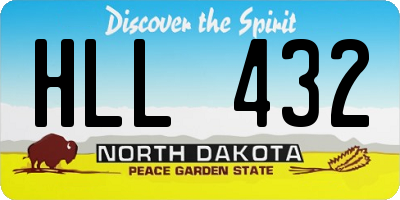 ND license plate HLL432