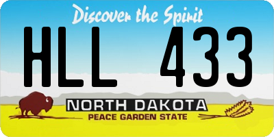 ND license plate HLL433