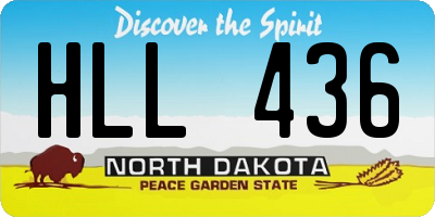 ND license plate HLL436