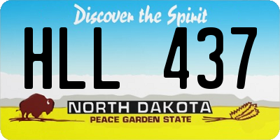 ND license plate HLL437