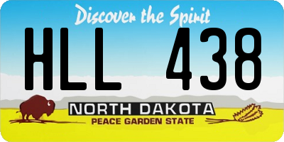 ND license plate HLL438