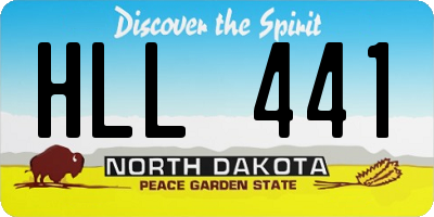 ND license plate HLL441