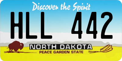 ND license plate HLL442