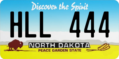 ND license plate HLL444