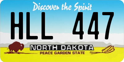 ND license plate HLL447