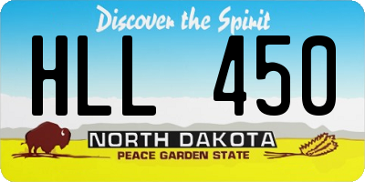 ND license plate HLL450