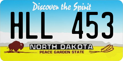 ND license plate HLL453