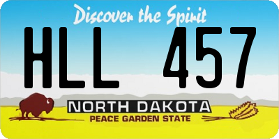 ND license plate HLL457