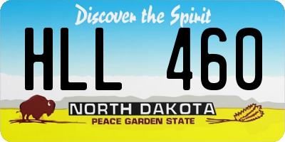 ND license plate HLL460