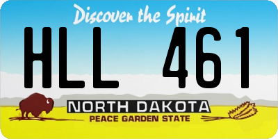 ND license plate HLL461